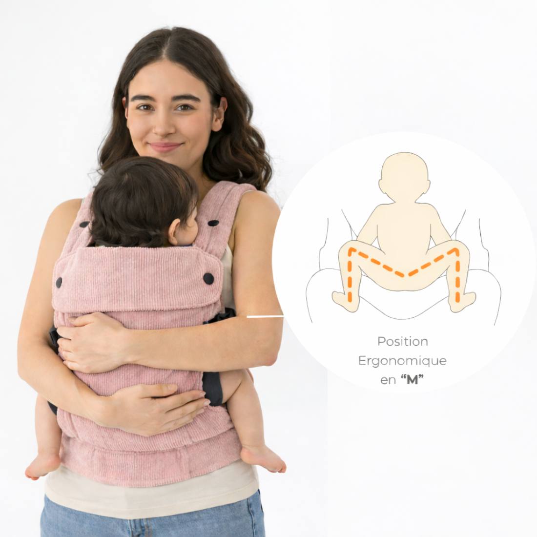 Porte-bébé ergonomique en coton